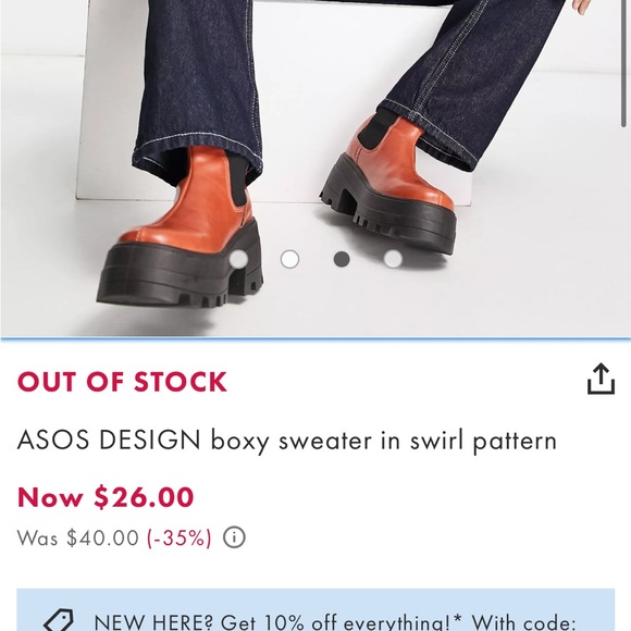 ASOS DESIGN boxy sweater in swirl pattern - Picture 5 of 9